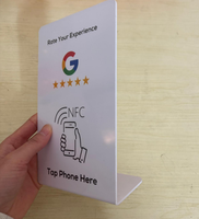 Популярная карта NFC для отзывов Google из ПВХ с индивидуальным дизайном, офсетной печатью, чипами LF/HF/UHF, настраиваемым размером и цветом