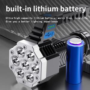 Lampe de poche étanche, Portable, multifonction, chargeur USB, luminosité réglable, torche de Camping, lampe de poche puissante - Product Image 2