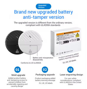 Détecteur de vibrations sans fil SP Xp-25, alarme antivol 125 dB avec son de klaxon pour la détection de bris de porte/fenêtre - Product Image 5