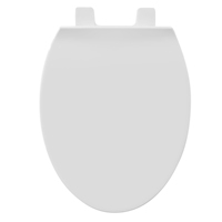 Siège de toilette allongé à fermeture douce en PP, 17 et 19 pouces, norme américaine, antibactérien, anti-jaunissement, haute brillance, logo personnalisé, directement de l'usine, pour salle de bain