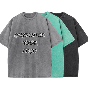 Camicia da uomo 100% cotone lavaggio acido camicia oversize tinta unita girocollo sport all'aperto abbigliamento quotidiano manica corta abbigliamento 100% Cott - Product Image 3