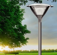 Lampe de jardin LED en aluminium CHZ à design géométrique, indice de protection IP65, alimentation CA, durée de vie de 50 000 heures, détecteur de mouvement pour éclairage de cour