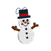 Adornos Colgantes de Bloques de Construcción de la Serie Navideña, Colección Festiva de Adornos de Ladrillos Navideños, Bloques de Ensamblaje para Calcetines de Navidad