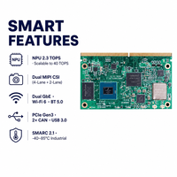 Module système SMARC 2.1 50x82mm, 314 broches, Quad Cortex A53, 2.3 TOPS NPU, 4 Go LPDDR4, 16 Go EMMC, I.MX8M Plus