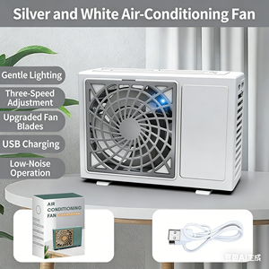 Ventilateur de table portable à LED rechargeable, 3 pales, pour cadeau personnel - Product Image 4