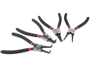4pcs circlip Kìm thiết lập nội bộ/bên ngoài circlip Kìm Kit với thẳng/cong hàm để loại bỏ/cài đặt giữ lại vòng - Product Image 1