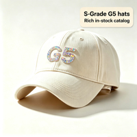 S-Grade G5 Petjes 100% Nieuw Origineel Zwarte Gorra Baardborduurwerk 5-Panel Gestreepte Etnische Baseballpetten Op Maat Gemaakte Baseballpetten
