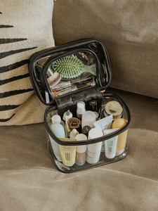 Tùy chỉnh rõ ràng <span class=keywords><strong>Train</strong></span> trường hợp với <span class=keywords><strong>Top</strong></span> ngăn trong màu đen đồ dùng cá nhân rõ ràng PVC túi rộng rãi mỹ phẩm trường hợp Organizer cho cô gái phụ nữ - Product Image 4