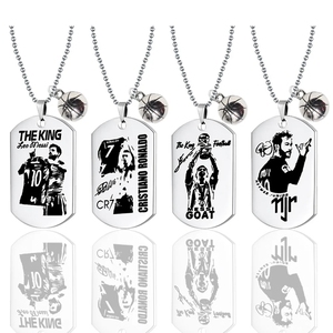 Collier Messi en acier inoxydable <span class=keywords><strong>Pendentif</strong></span> étoile de football à la mode avec chaîne à maillons en forme de coeur pour les fans de football Collection de cadeaux d'accessoires - Product Image 6
