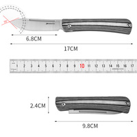 Couteau de camping tactique portable PioneerEDC, couteau pliant multifonctionnel avec manche G10, couteau de chasse en plein air