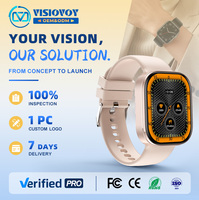 Jam Tangan Pintar Digital OEM Visiovoy 2027 Khusus Pria Layar TFT Persegi Dewasa Montre Reloj Kebugaran Android Tahan Air