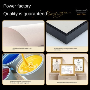 Pintura Decorativa Moderna y Sencilla para Pasillo, Paisaje Marino, Pintura al Óleo Tridimensional Pintada a Mano, Marco Metálico, Pintura China - Product Image 4