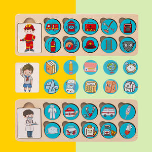 Nouveau Style en bois carrière Cognition Matchmaking Board appariement jeu de bataille jouets d'apprentissage éducatifs pour enfants garçons et filles - Product Image 2