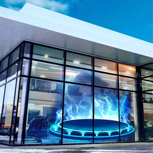 Écran LED transparent ultra-fin auto-adhésif pour publicité extérieure P3.91-7.81, <span class=keywords><strong>prix</strong></span> usine, idéal pour centres commerciaux - Product Image 1