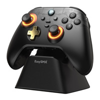 Control de Juego Inalámbrico EasySMX D05 para PC/Android//Joystick y Gatillos con Efecto Hall, Base de Carga con Vibración