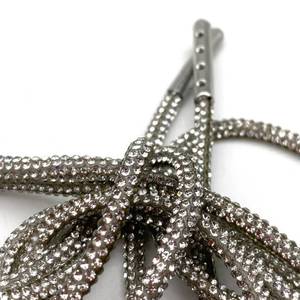 Cordon de strass en cristal diamanté 3,5 mm, fil de coton, pour lacets de chaussures, vente directe usine - Product Image 1