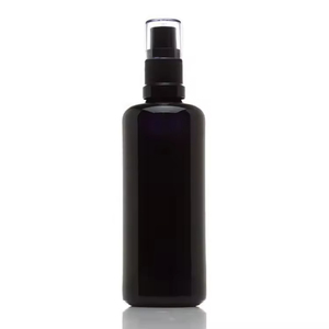 Bouteilles en verre cosmétique violet foncé anti-odeur de 510, 15, 20, 30, 50, 60, 100 ml vides pour huiles essentielles avec compte-gouttes et pulvérisateur à pompe - Product Image 4