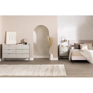Commode à 6 tiroirs avec plateau en MDF de 36'' H x 57'' L, glissières métalliques, poignées en laiton, garantie 5 ans, idéale pour chambre principale - Product Image 3