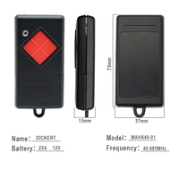 Pour DICKERT MAHS40-04 40.685 MHz porte de Garage télécommande Clone 40.685 MHz Code fixe ouvre-Garage émetteur