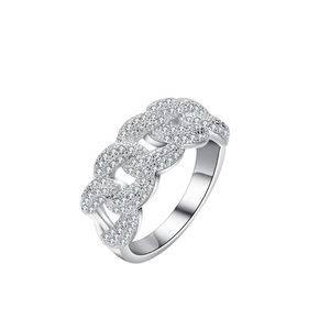 RTS 925 Sterling <span class=keywords><strong>Silver</strong></span> Mossanite Anel Spiked Design VVS Moissanite Diamante Hip Hop Estilo Anel Cubano para Homens e Mulheres - Product Image 4