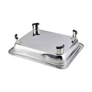 Plateau chauffe-<span class=keywords><strong>plats</strong></span> rectangulaire de qualité hôtelière avec <span class=keywords><strong>pieds</strong></span> amovibles en acier inoxydable pour cuisine - Product Image 3