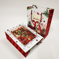 Sac cadeau en papier d'art de Noël Sacs fourre-tout de festival avec logo Sacs-cadeaux d'emballage pour les mariages de Noël Fête d'anniversaire en stock