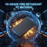 Cargador USB para Portátil de 170W, Carga Rápida PD3.0, Adaptador de Corriente de 20V 8.5A, Material Ignífugo, Compatible con Portátiles
