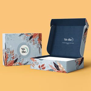 高品質 高級 オリジナル印刷ロゴ入り 段ボール製折りたたみ式 郵送用梱包・発送用ブラックカートンボックス - Product Image 4