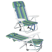 Chaise pliante de camping et barbecue en métal, personnalisable, avec dossier réglable en 5 positions, pour l'extérieur, la plage et les événements.