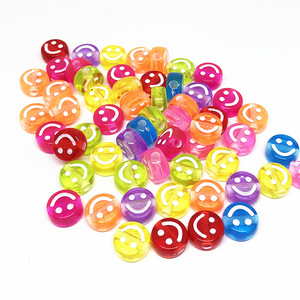 Acrylic Smiley Face <b>Beads</b> 10mm Scattered <b>Beads</b> For Jewelry Making DIY Craft Supplies - Product Image 3