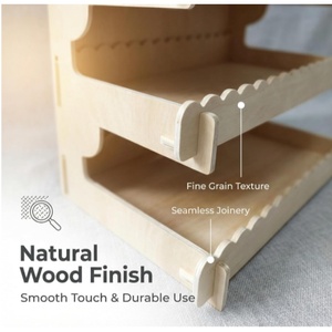 Gerai Kue Kayu dengan Papan Tulis, Menampilkan Rak Bertingkat untuk Menampilkan Kue - Product Image 5