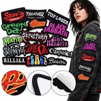 Parches bordados termoadhesivos y para coser, con diseños de banda de música, logotipos de rock, metal, punk, texto, góticos, divertidos, de paz y coexistencia