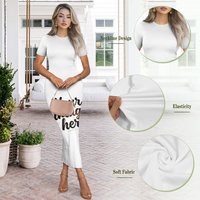Robes moulantes d'été pour femmes, style ethnique polynésien, imprimé, manches courtes, robe longue, décontractée, vente en gros pour femmes