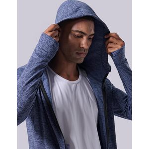 Sweat-shirt à capuche zippé pour homme FOXA, en polaire, avec poches zippées, léger, respirant, pour la course à pied, vêtements décontractés - Product Image 2