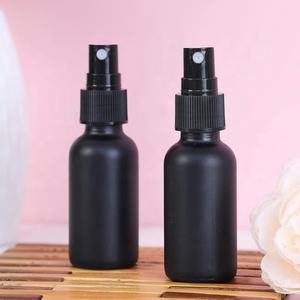 Botellas de vidrio Boston de niebla fina de 1Oz y 2oz con rociador negro Viales pequeños vacíos <span class=keywords><strong>para</strong></span> limpieza del <span class=keywords><strong>cabello</strong></span> de belleza de baño - Product Image 1