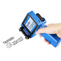 Máquina de Codificación de Fechas Portátil de 12.7MM 25.4MM de Fábrica Yaomatec, Impresora de Inyección de Tinta Manual TIJ para Bolsas de Plástico