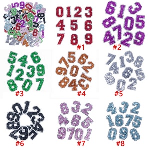 Shenglan-Parche colorido con letras de lentejuelas del alfabeto, parches reflectantes bordados, apliques brillantes - Product Image 2