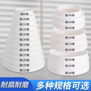 Abs Exhaust Duct Reducer Ring Clamp Connection Round Adapter For Range Hood Low Pressure Fan Easy Installation - Product Image 2
