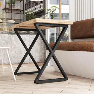 ホットX字型サイド鋳鉄鋼家具ベース鍛造金属ベンチコーヒーテーブル脚フレーム工業用テーブル脚