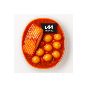 Gudfud Garantie de Qualité, Repas Équilibré au Saumon, 0,32 kg, Plat Préparé à Base de Poisson, Emballage Sous Vide, Conservation Réfrigérée, Durée de Conservation de 50 Jours - Product Image 1