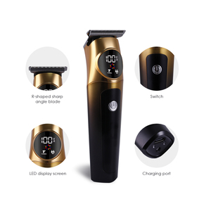 <span class=keywords><strong>Tondeuse</strong></span> à cheveux sans fil rechargeable par USB <span class=keywords><strong>avec</strong></span> lames en acier inoxydable, <span class=keywords><strong>tondeuse</strong></span> professionnelle pour hommes, soin du visage en salon - Product Image 2