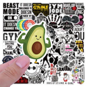สติกเกอร์การ์ตูนกีฬาฟิตเนสหลากหลายสไตล์ กันน้ำ ติดได้หลายที่ วัสดุ <span class=keywords><strong>PVC</strong></span> สำหรับแล็ปท็อป สเก็ตบอร์ด กระเป๋าเดินทาง มอเตอร์ไซค์ - Product Image 2