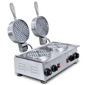 Snack Equipment Electric Double Head Singapore Malaysia Waffle Maker Machine