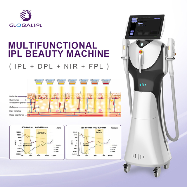 IPL SHR Hair Removal Machine with DPL NIR Technology for Skin Rejuvenation Acne Treatment and Vascular Therapy