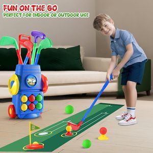 Juego <span class=keywords><strong>de</strong></span> <span class=keywords><strong>Golf</strong></span> Huiye para niños pequeños, juego <span class=keywords><strong>de</strong></span> maleta mejorado, juego con 4 palos <span class=keywords><strong>de</strong></span> <span class=keywords><strong>Golf</strong></span> coloridos, juguetes deportivos para niños, padres interactivos - Product Image 2