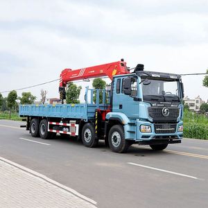 Grúa Montada en Camión Shacman Delong M3000S 8x4 de 14 Toneladas, Grúa de Brazo Recto Sany, Vehículo de Transporte de Equipo Pesado - Product Image 4