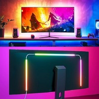 Guirlandes lumineuses USB pour moniteur PC 27 pouces, synchronisation des couleurs RGBIC, synchronisation musicale, IP44, 16 millions de couleurs, éclairage ambiant, bande LED pour jeux