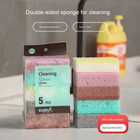 Éponge de nettoyage de cuisine antiadhésive haute densité, durable, absorption d'eau de 250 % à 500 %, double face pour casseroles et bols