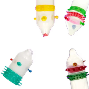 ถุงยางอนามัยชายแบบมีปุ่ม บางพิเศษ หรูหรา กันน้ำ ให้ความรู้สึกเหมือนจริง กระตุ้นช่องคลอด ผลิตจากน้ำยางธรรมชาติ - Product Image 4