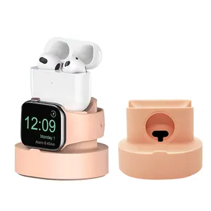 Amazon Hot Selling Silicone Charging Stand For Smart Watch T-Shaped Bracket For Phone Charging Holder